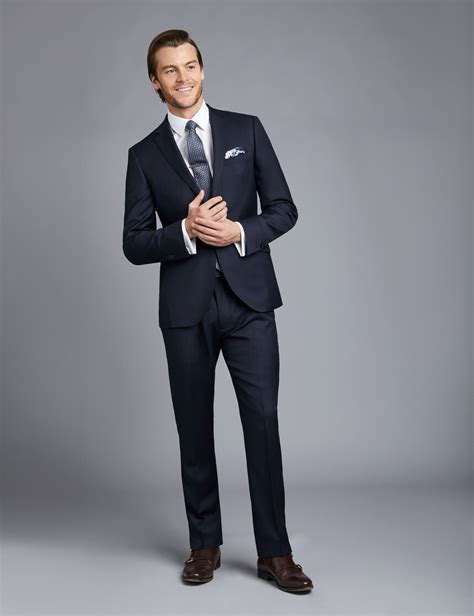men s navy twill extra slim fit suit hawes and curtis
