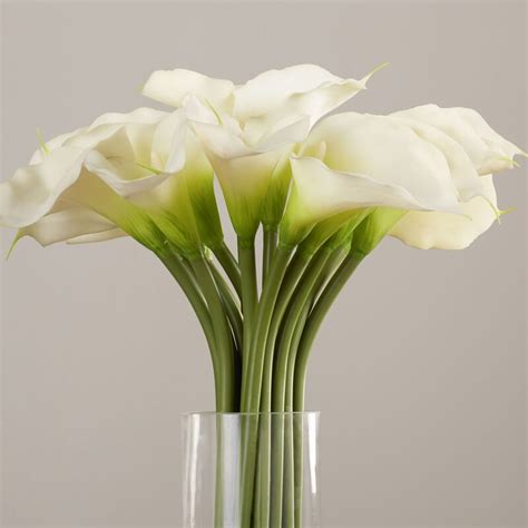 Calla Lily In Cylinder Silk Flower Arrangement And Reviews Birch Lane