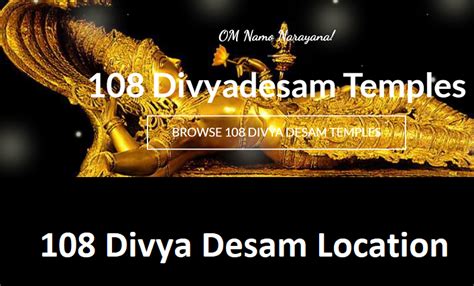 108 Divya Desam List In Englishtamiltelugu With Pictures Location Map