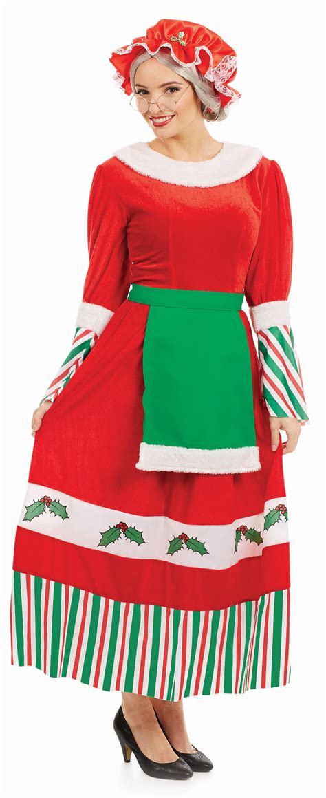 Traditional Mrs Santa Claus Ladies Fancy Dress Festive Christmas Xmas