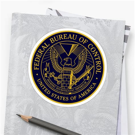 Federal Bureau Of Control Control Game Logo Clean Logo Sticker By