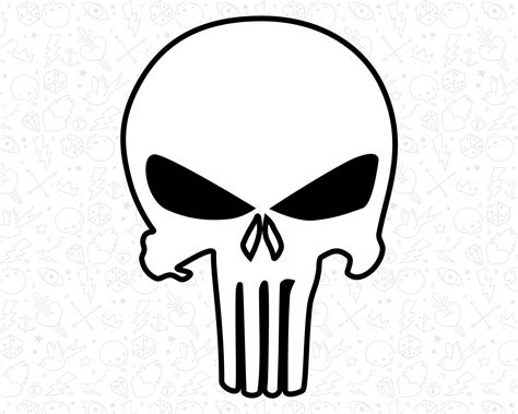 El Logotipo De Punisher Svg Skull Svg Punisher Sticker Etsy