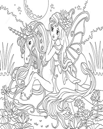 fairy  unicorn coloring pages coloring play