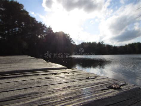 Wooden Dock On Pond Stock Image Image Of Wooden Water 46106835