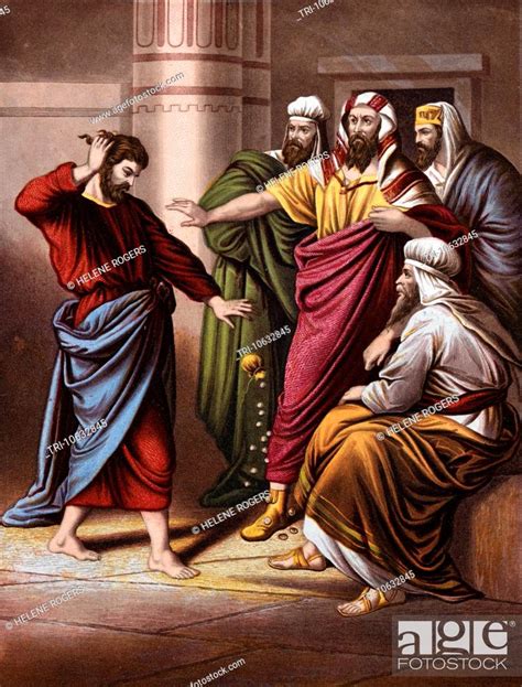 Bible Stories Illustration Of Repenting Of Judas Stock Photo Picture