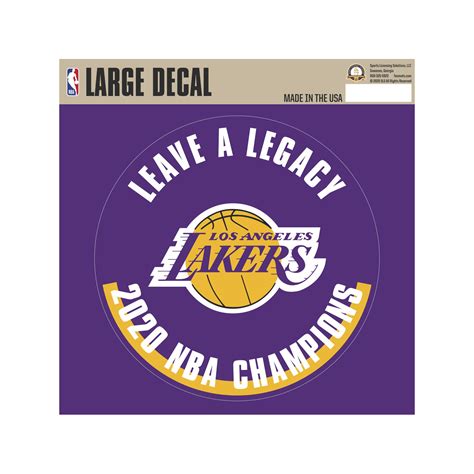 Home > nba finals 2020. NBA - Los Angeles Lakers 2020 NBA Champions Large Decal ...