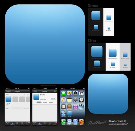 No need to upload or download. iOS app icon template - John Stejskal : Software and Game ...