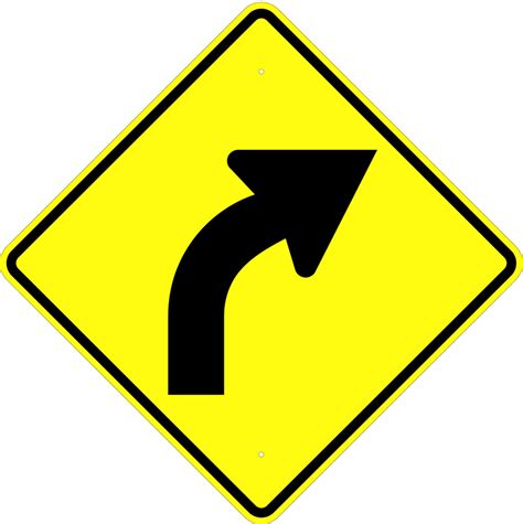 Curve Right Symbol Sign Us Signs And Safety