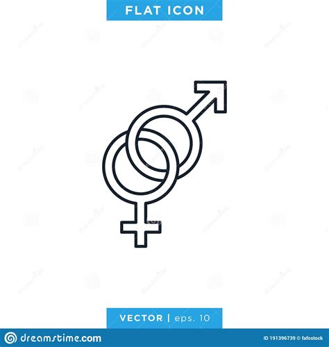 Gender Icon Male And Female Sex Symbol Vector Design Template Stock Vector Illustration Of