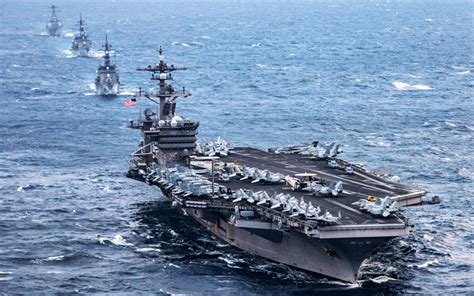 Download Wallpapers 4k Uss Carl Vinson Nuclear Powered Aircraft