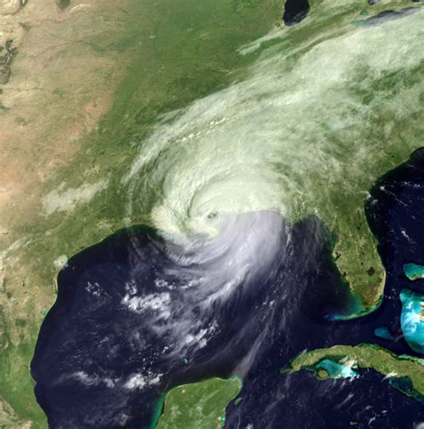 Satellite Image Of Hurricane Katrina Nearing New Orleans Louisiana