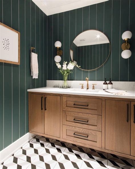 Enjoy our new collection of the year 2021 17 powder rooms that pack a serious punch | Dark green ...
