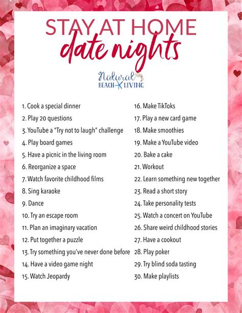 Date Night Ideas At Home That Are Creative Cheap And Fun Natural Beach Living