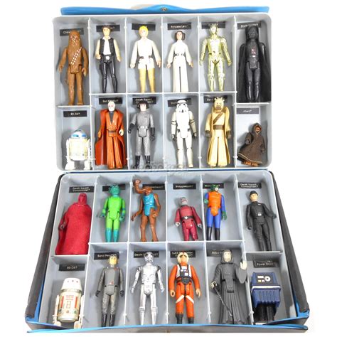 Vintage Toys Star Wars 1970s Mini Action Figure Case With 24