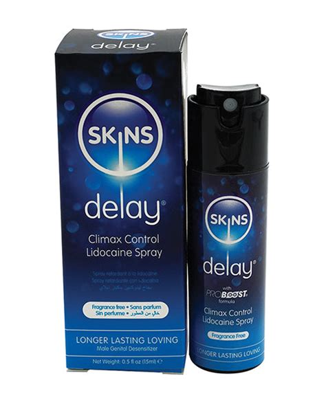 skins lidocaine delay spray 15 ml