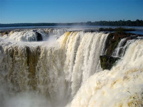 Brazil Iguazu Waterfalls As Seen Form The Argentina Side This Is