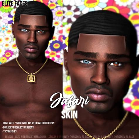 Sims Cc Black Skin Overlay
