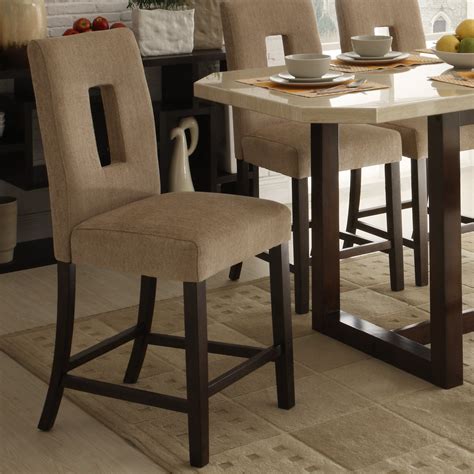 4x solid acacia wood bar chairs with backrest garden counter stool. Camille Beige Fabric Upholstered Counter Height High Back ...