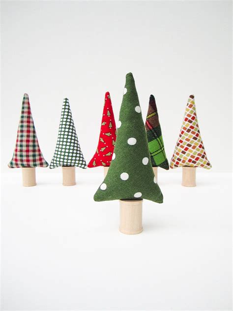 Similar Fabric Trees With Wood Thread Spools For Trunks On Etsy