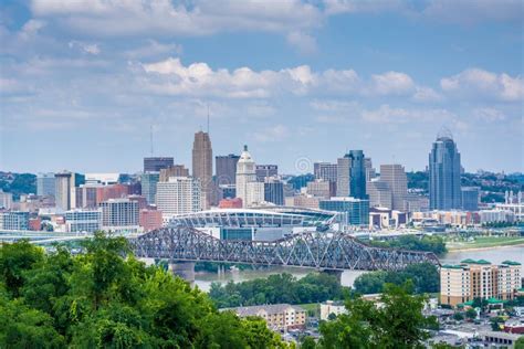 View Of Cincinnati From Devou Park In Covington Kentucky Editorial
