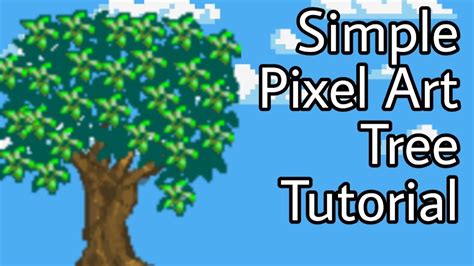 Easy Pixel Art Tree Tutorial Adobe Photoshop Youtube