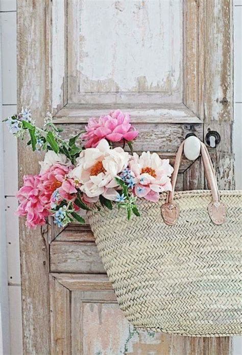 To create a comfy arrangement unique to your home, look for throw pillows of different shapes and styles that speak to you. French Market Basket | Beautiful flowers, Market baskets ...