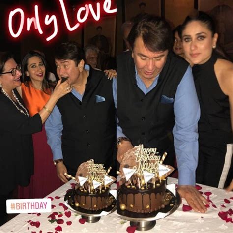 Kareena Kapoor And Karisma Kapoor Celebrate Dad Randhir Kapoors Birthday With The Cutest Cake