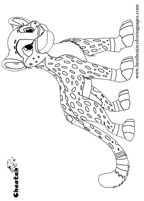 Get hold of these coloring sheets that are full of pictures and involve your kid in painting them. Printable Cheetah Coloring Pages For Kids | Bratz Coloring ...