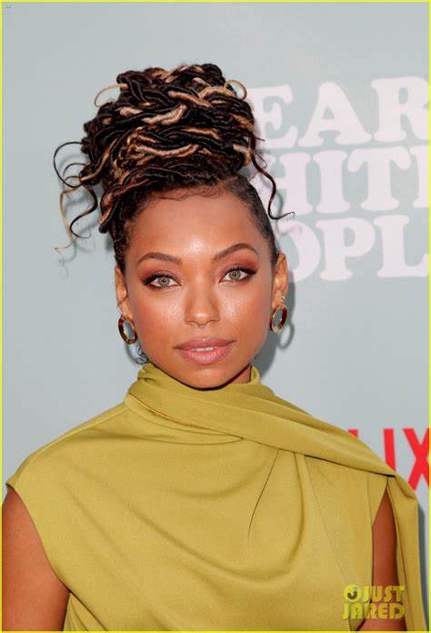 With tongue planted firmly in cheek. Logan Browning & 'Dear White People' Cast Celebrate Season ...