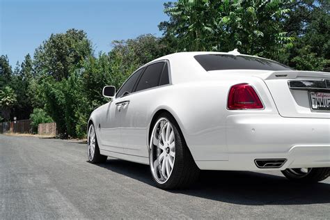 Custom White Rolls Royce Ghost Enhanced With Chrome Grille