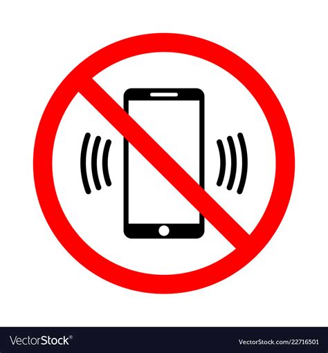 Use A Mobile Phone Is Prohibited Royalty Free Vector Image