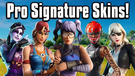 Every Pro Players Signature Skin Combo Fortnite Battle Royale Youtube