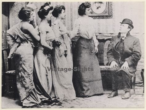 maison close client with 3 prostitutes in french brothel ~1900s press reprint ebay