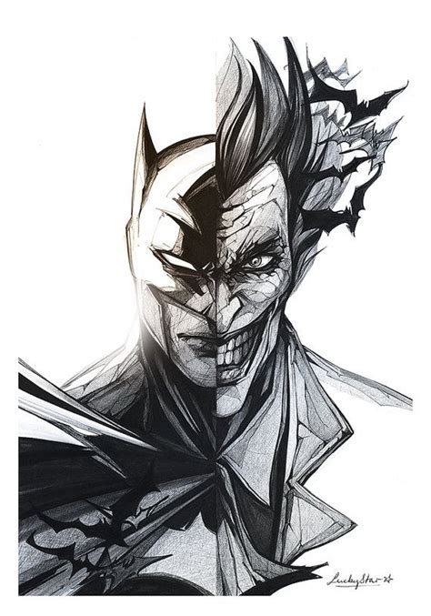 Duality Impression Numérique Batman Drawing Joker