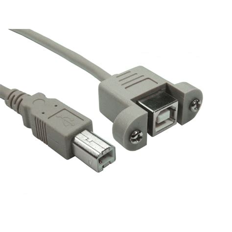 Cables Direct Ltd 3mtr Usb 20 Type B Male To Type B Female Panel Mount Cable