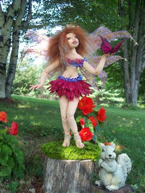 fairy cloth art doll ooak flowersrose by bonnie dodd of backporchpeddler on etsy art dolls