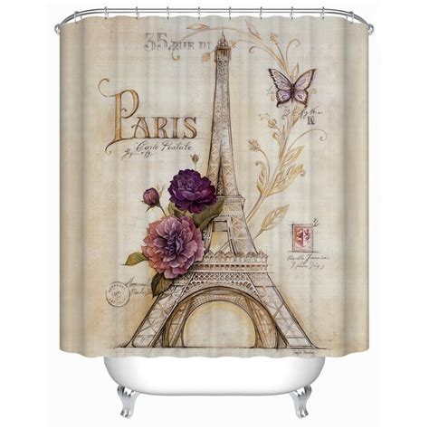 The 19th century bathrooms having claw foot tub continues to make a different statement in the modern era which is appreciated for typical outline, deep basin, high ornamented feet are the requirement for every vintage bathroom. Uphome Vintage Paris Themed Light Brown Eiffel Tower ...