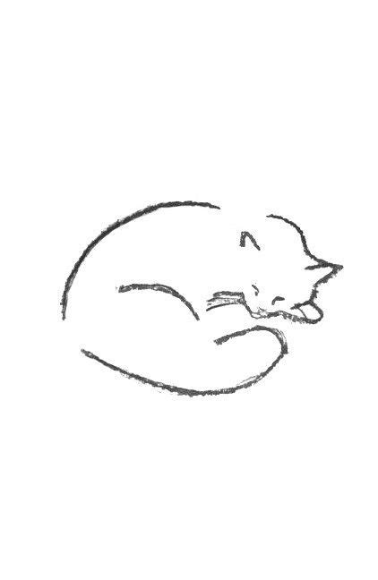 Cartoon cute summer cat sleeping vector download free. 4 of the Cutest Drawings of a Cat Sleeping | Cat drawing ...