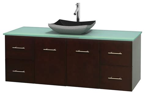 Choose from hundreds of traditional and modern bathroom vanity units in all styles and designs, including marble vanity units. 60" Single Bathroom Vanity, Green Glass Countertop, Sink ...