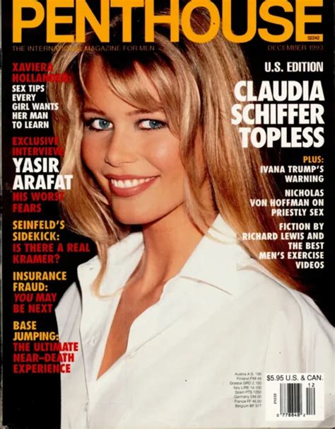 Claudia Schiffer December 1993 Penthouse Magazine Ivana Trump Xaviera Hollander Eur 9 50