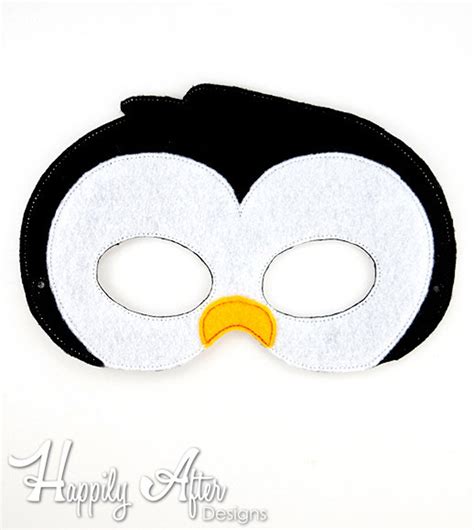 Penguin Mask Embroidery Design Penguin Mask Machine Embroidery Ith Mask In The Hoop