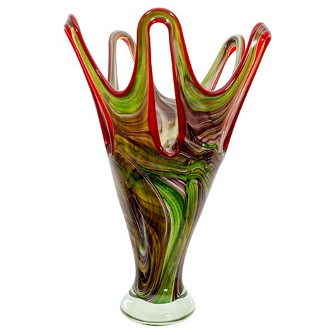 Glass Vase 5kg Glass Vase In Murano Style 40cm Heavy Table Vase Glass Vase Ebay