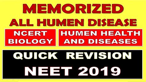 Human Health And Diseases Class 12 Human Disease Quick Revision
