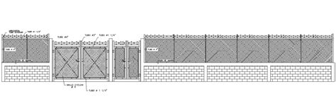 Detail Drawing Of Compound Wall Drawing In Dwg File Cadbull