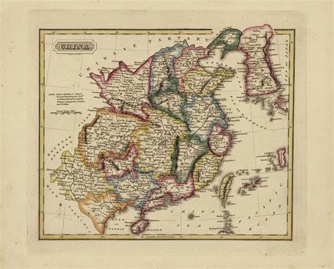 Antique Map Of China Painting By Fielding Lucas Fine Art America