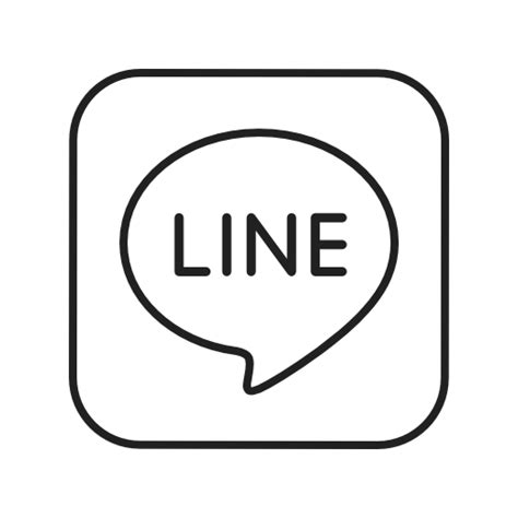 Line Icon In Social Media Logos II Linear Black