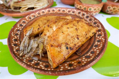Mexican Street Food Fried Quesedilla Stock Image Image Of America