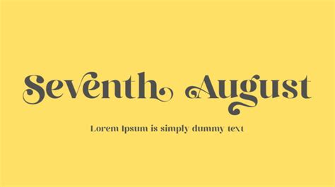 Seventh August Font Download Free For Desktop And Webfont