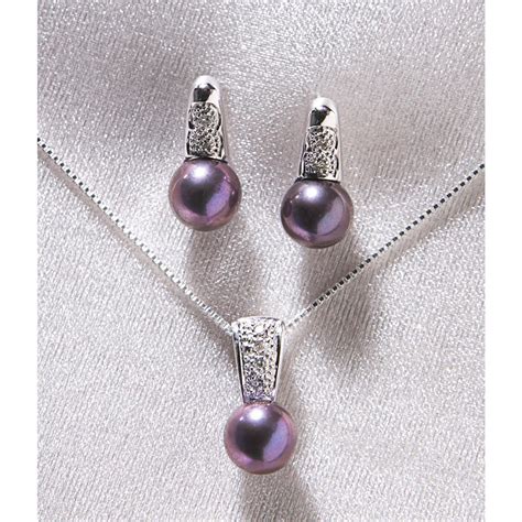 Black Pearl Necklace Earring Set 148497 Jewelry At Sportsmans Guide