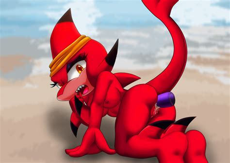 rule 34 all fours anthro ass bandana bbmbbf beach big breasts blade the shark breasts cum